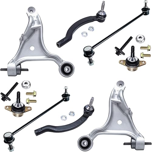 Miniatura 172 de Detroit Axle - Kit de suspensión frontal de 8 piezas para Chevy Aveo Aveo5 Pontiac G3 Wave Wave5 Suzuki Swift+ 2 brazos de control inferiores con