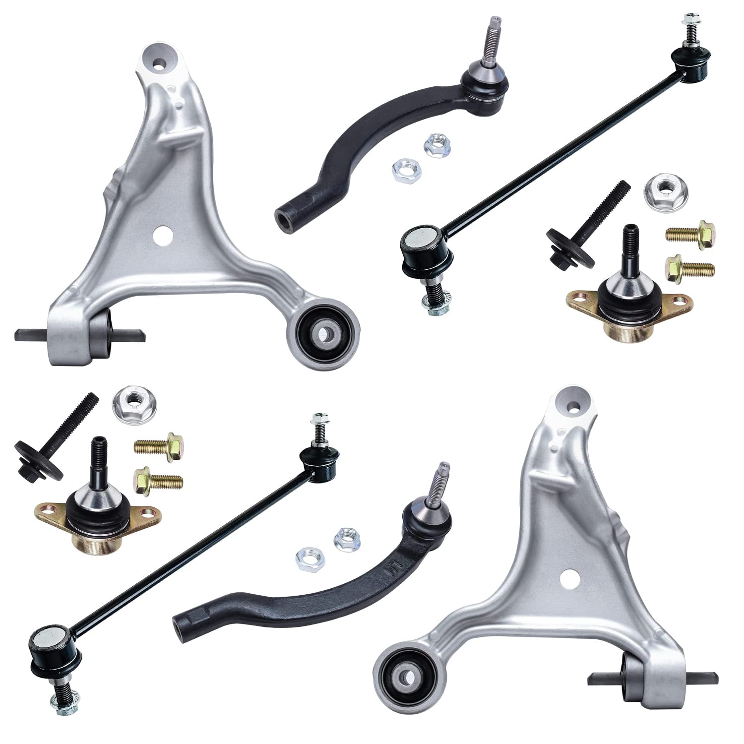 Detroit Axle - 8pc Front End Suspension Kit for 2000-2006 Volvo S80 2 Lower