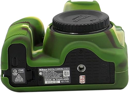 Miniatura 7 de TUYUNG - Funda de silicona D3500, carcasa protectora para cámara réflex digital Nikon D3500, color verde militar