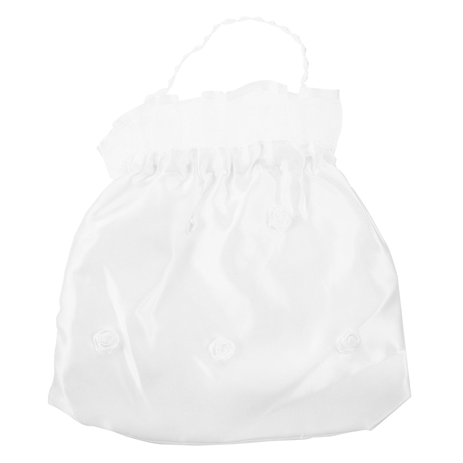 Toddmomy Confetti Bags Wedding Girl Baskets Bridal Dolly Bag Satin Money Bridal Wedding Dolly Party Purse Tote Hand (Pearl) Bridesmaid Hand Girls Confetti s