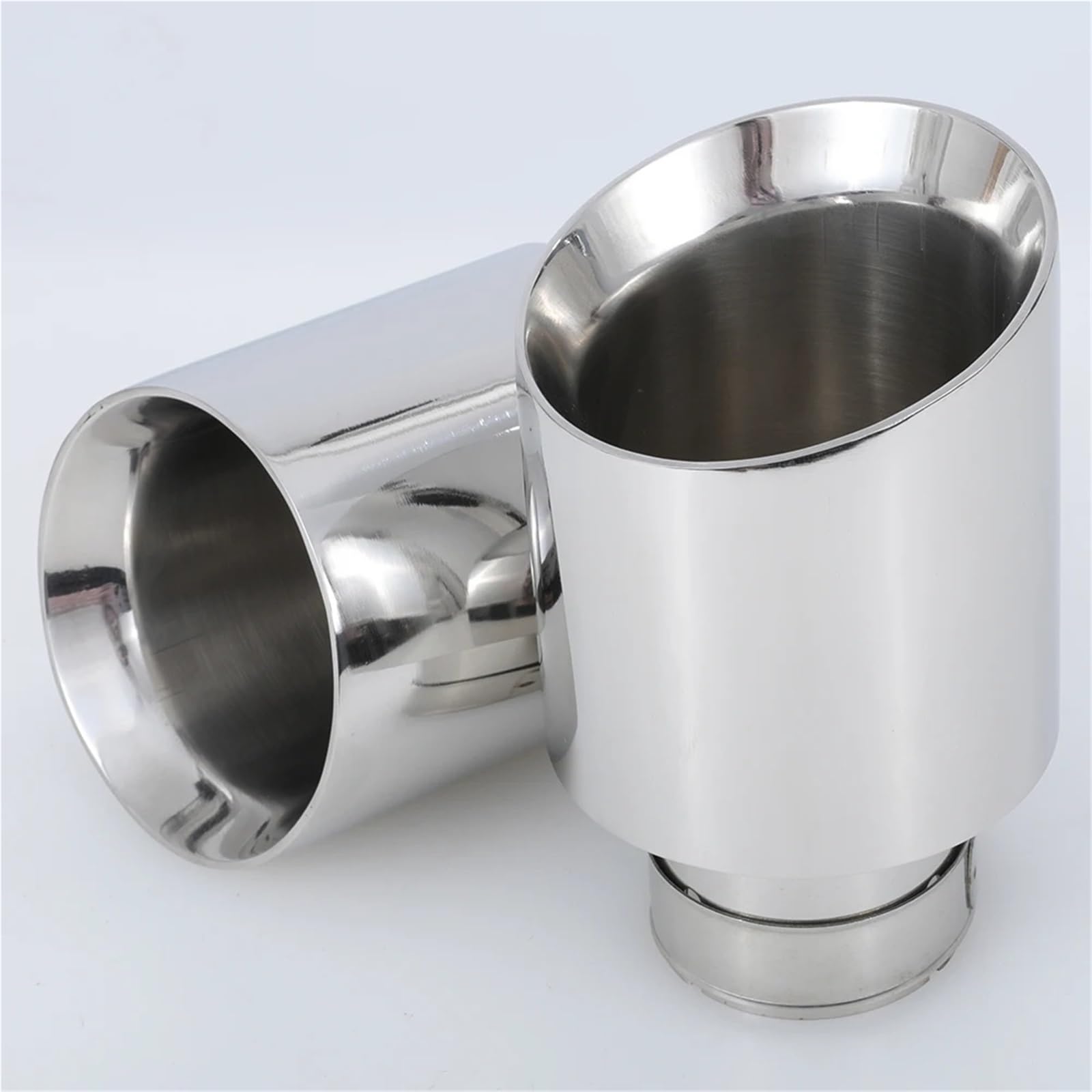 Car Silencer 1 sztuka: uniwersalna końcówka układu wydechowego ze stali nierdzewnej + rury wydechowej samochodu(60MM IN 89MM OUT)