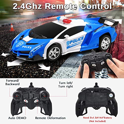Remote Control Car,Transform Robot Rc Car Age 3 4 5 6 7 8-12 Years Old For Kids, Deformation Car Model Toy Gift For Children,One Button Transformation & Realistic Engine Sounds #TOP4