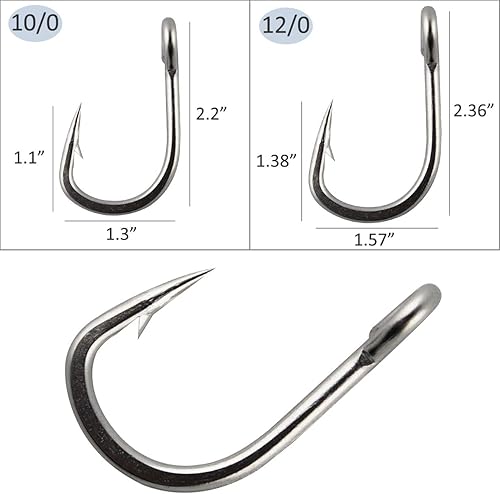 Miniatura 5 de Fishing Hooks Saltwater Extra Strong Stainless Steel Fishing Hook Live Bait Fish Hooks Saltwater Fishing Tackle