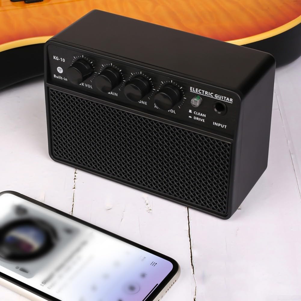 Gitarrenverstärker-Lautsprecher, tragbarer akustischer E-Gitarren-Lautsprecher, batteriebetrieben für Portabilität, E-Gitarren-Lautsprecher