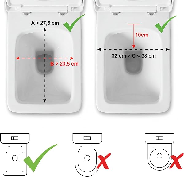 PEPE Mobility Rialzo WC per Anziani Quadrato con Coperchio (10 cm), Alzawater per Protesi Anca, Quadrata, Disabili, Bianco, Brevettato - 2