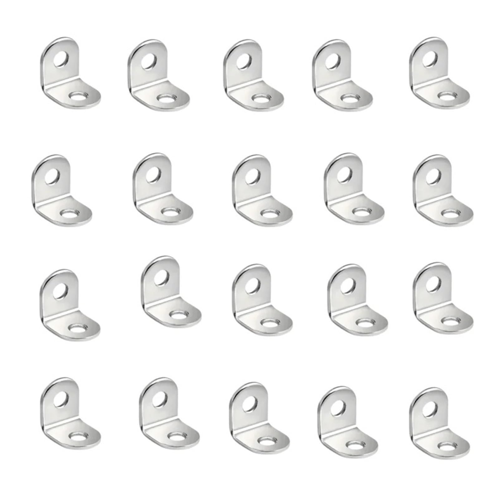 Fhdbekdcldm 20Pcs Silver Shaped Corner Brackets For Furniture Tables Chairs