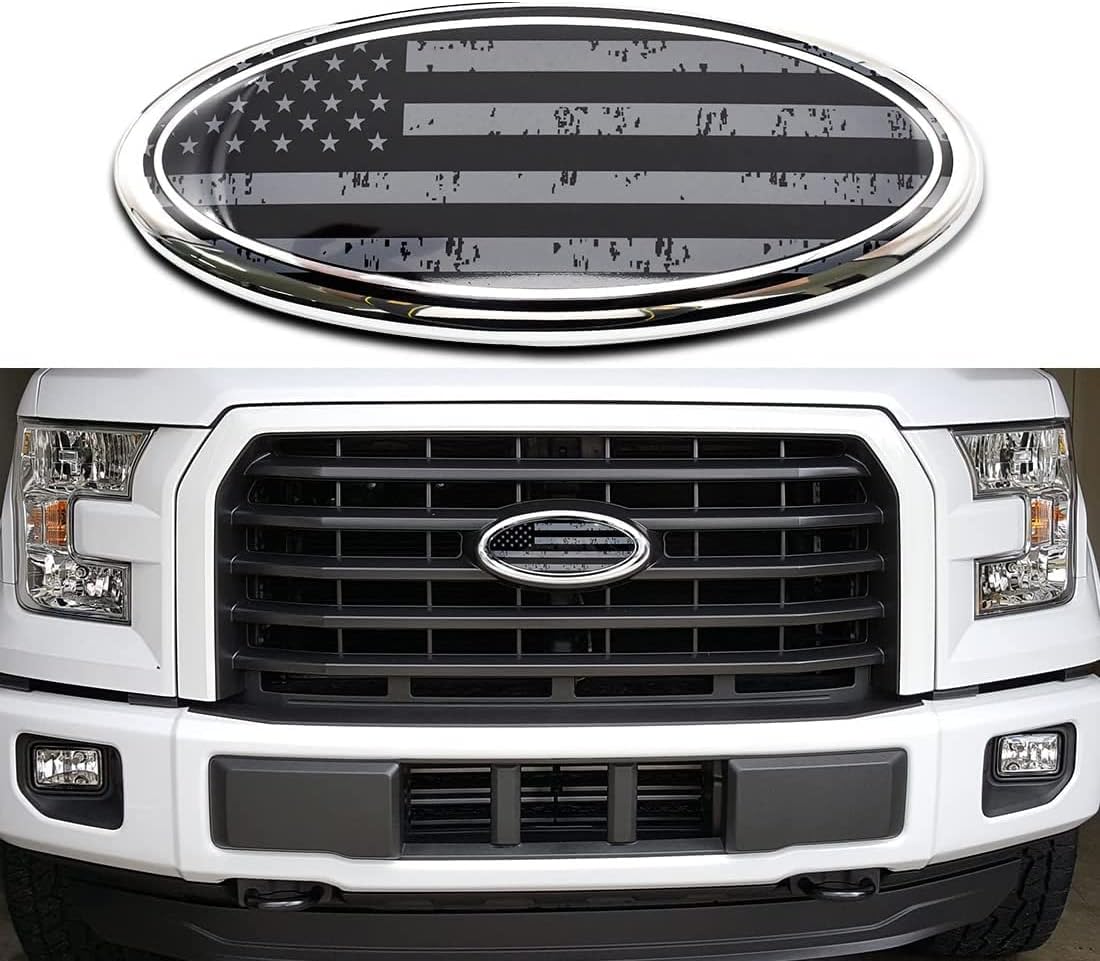 9" Black Ford Emblem Replacement - Fits 2004-2014 F150, Explorer, Edge & More