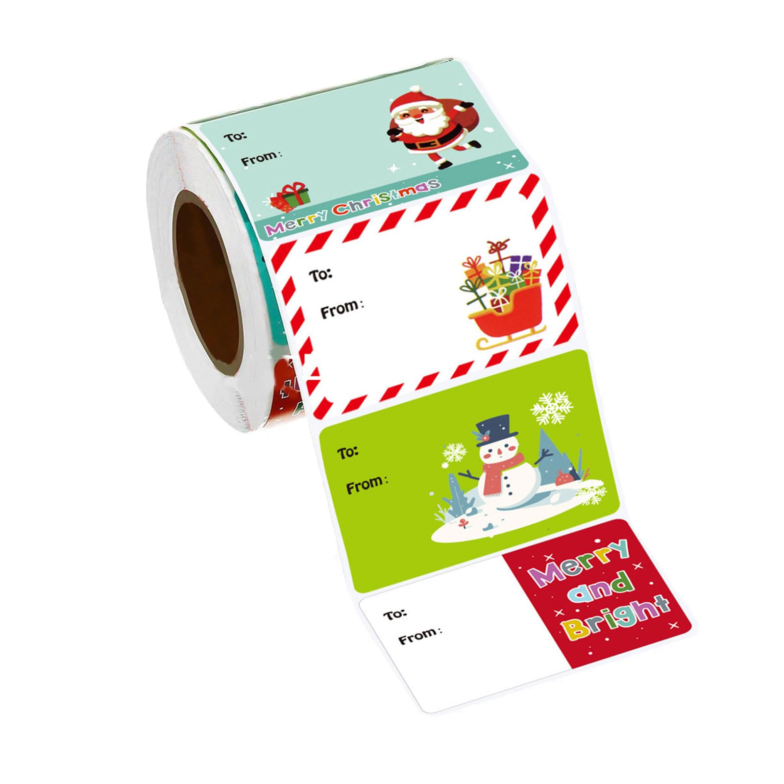 500pcs Christmas Decoration Stickers 5x3.8cm Self Adhesive Packaging Labels Seals Envelopes Cards Holiday Present Wrapping Christmas Tree Labels