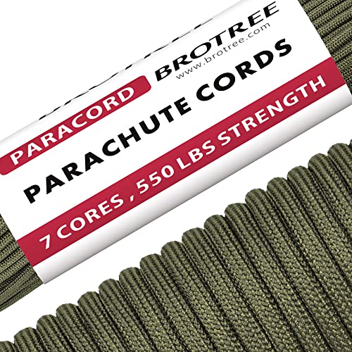 Brotree パラコード 4mm 7芯 テント ロープ ガイロープ ミルスペック 耐荷重250kg アウトドア キャンプ サバイバル固定用
