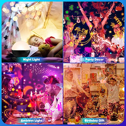 Vsaten Unicorns Gifts For Kids, 3 In 1 Unicorn Night Light Projector For Kids, 360° Rotating Projector Light Lamp For Bedroom Decor And 3-10 Year Olds Girls Toys #TOP6