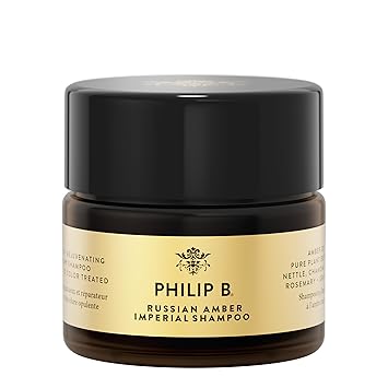 PHILIP B Russian Amber Imperial Shampoo, 3 fl. oz. 88 ml - Color-Protective Cleanser Restores Frizzy Over-Processed Hair for Weightless Hydration