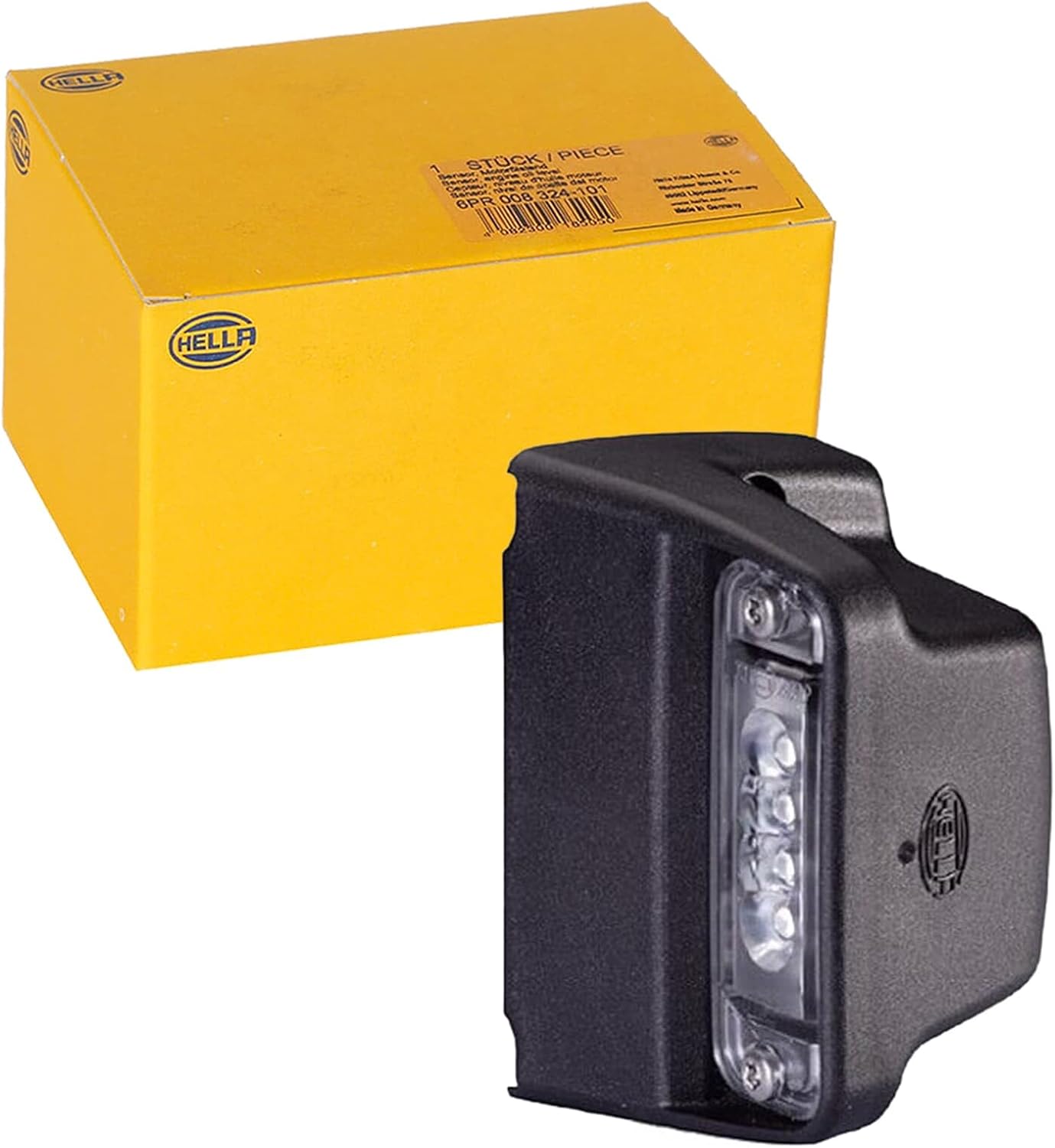 Hella License Plate Light LED 24 V Screwed/Mounting ADR/GGVS Lens Colour: Crystal Clear Connector: Flat Connector Outside/Side Mounting Quantity: 1 – 2KA 010 278-021
