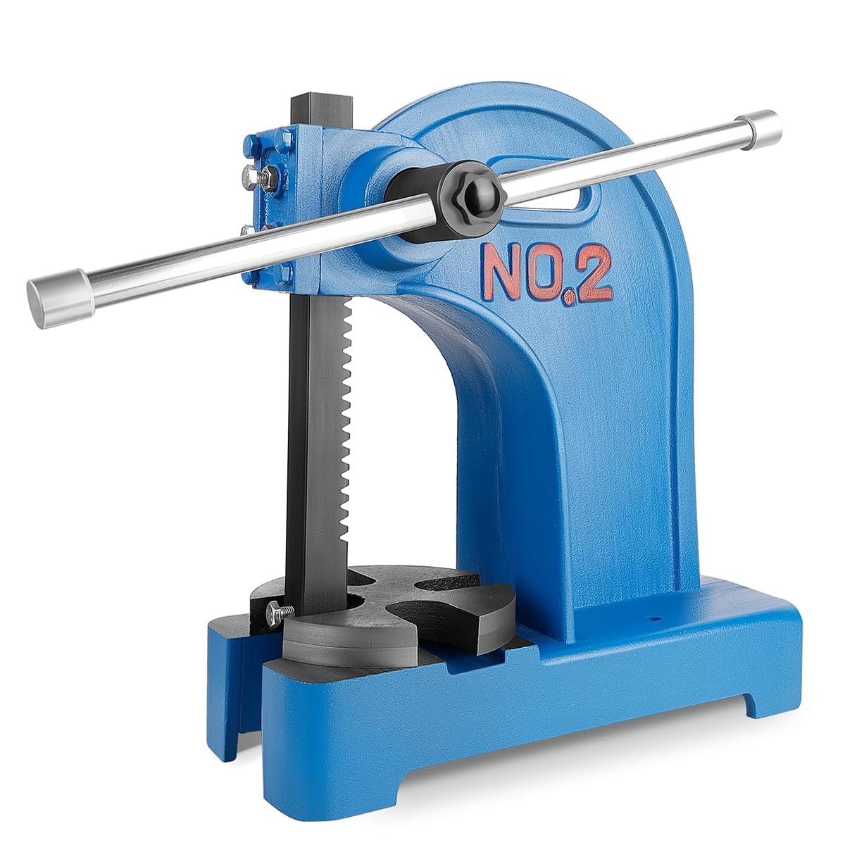XNXYSMKJ Heavy Duty 2 Ton Manual Arbor Press with Reversible Plunger, 8.5" Work Height for Stamping Bending Stretching,Labor-Saving Lever Operation
