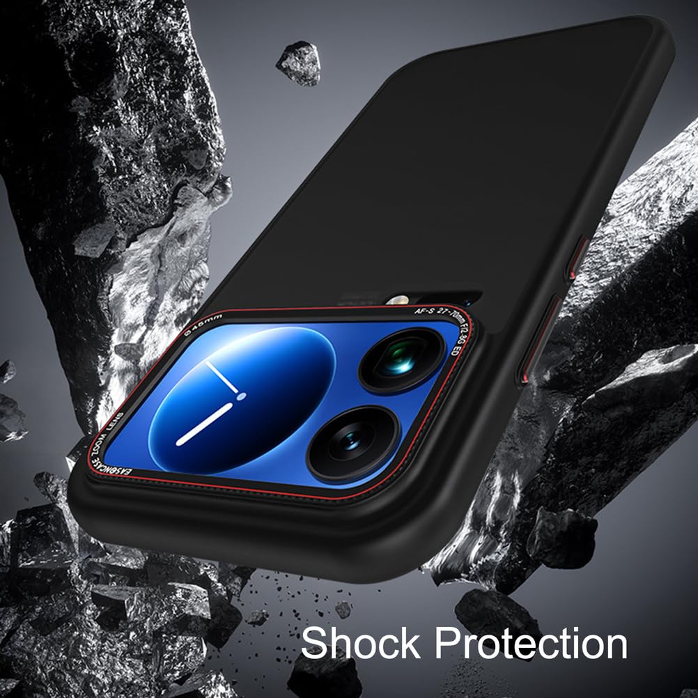 Durchsichtige Hülle Für Xiaomi 17 Pro Max/17 Pro/17, Schlanke Mit Drahtloser Ladefunktion, Magnetische Schutzhülle rutschfeste PC FallSchutz,Schwarz,17
