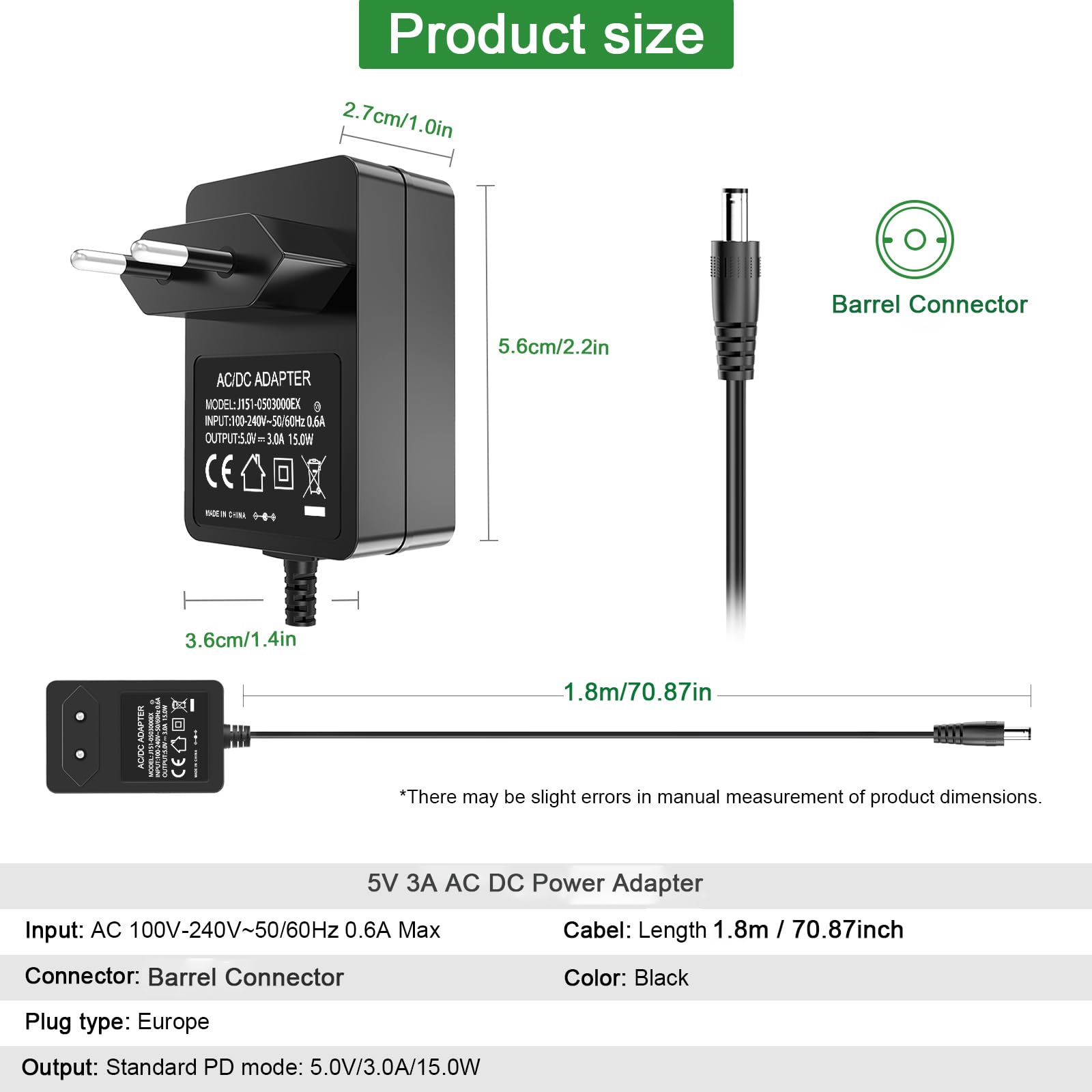 5 V zasilacz adapter do telefonów Polycom IP VVX 150 250 350, do telefonów Cisco Voip IP SPA 303 500 501G, do telefonów Yealink VoIP IP SIP-T20P SIP-T22P