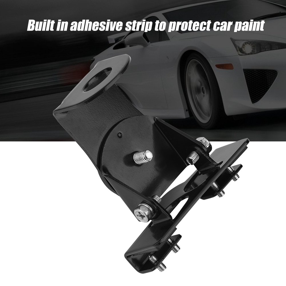 Bewinner Mini uchwyt anteny ze stali nierdzewnej Auto Vehicle Mobile Antena Clip Wspornik wspornika Podstawa wspornika, przenośny wspornik anteny Wbudowana taśma klejąca do ochrony lakieru samochodowego