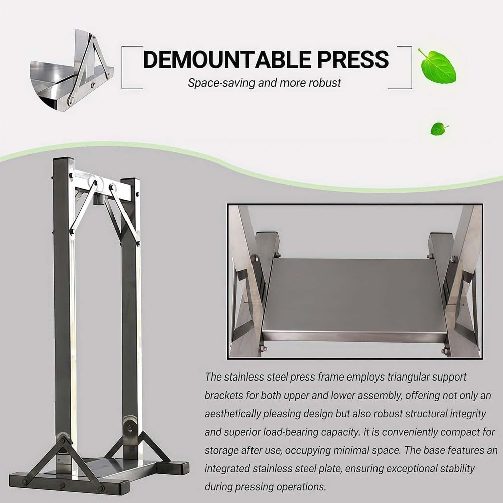 Presse à vin de fruits, presse à vin hydraulique manuelle en acier inoxydable, machine à jus, équipement de fabrication de vin pour la maison et les restaurants