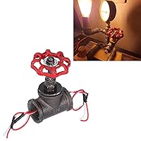 Vista 9 de Interruptor de luz retro Steampunk de 3/4 pulgadas para lámpara de tubo de agua, lámpara de mesa vintage