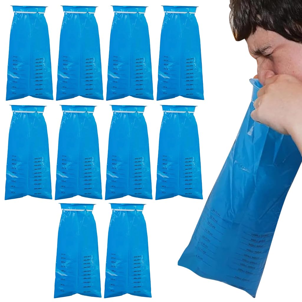 ZIBUYU® 10-Pack Disposable Emesis Bags for Travel, Motion Sickness, and Emergencies Leak-Proof, Odor-Resistant, Compact, and Eco-Friendly Design for Cars, Planes, Hospitals, and Everyday Preparedness-picture-10