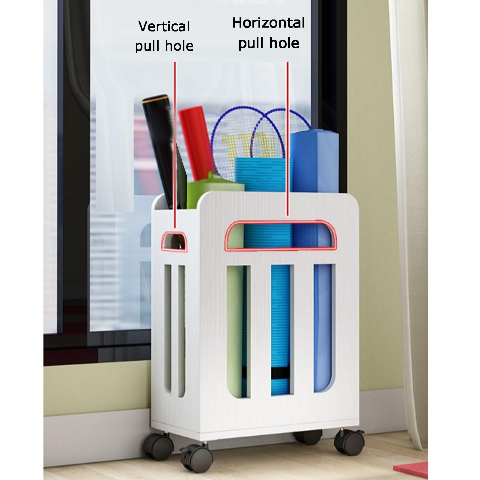 Supporto per Racchette da Tennis, Organizer per Attrezzature Sportive, per palestre, Club, scuole, stadi (Solo Supporto) (Bianco)