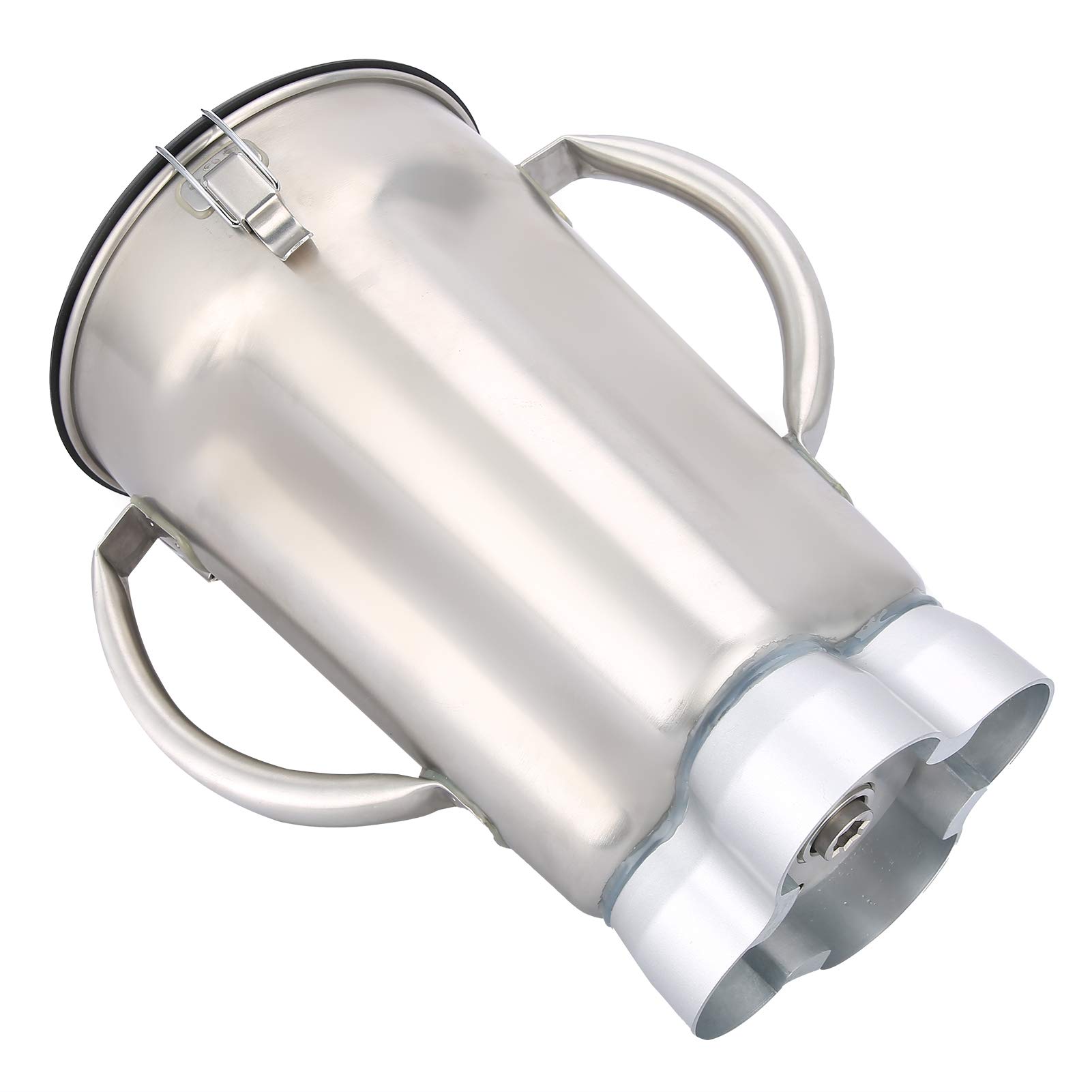 Rengue Recipiente de batidora de acero inoxidable recipiente para exprimidor de 4 litros, piezas de repuesto para batidora de gran capacidad con 2 asas de acero inoxidable para comercial