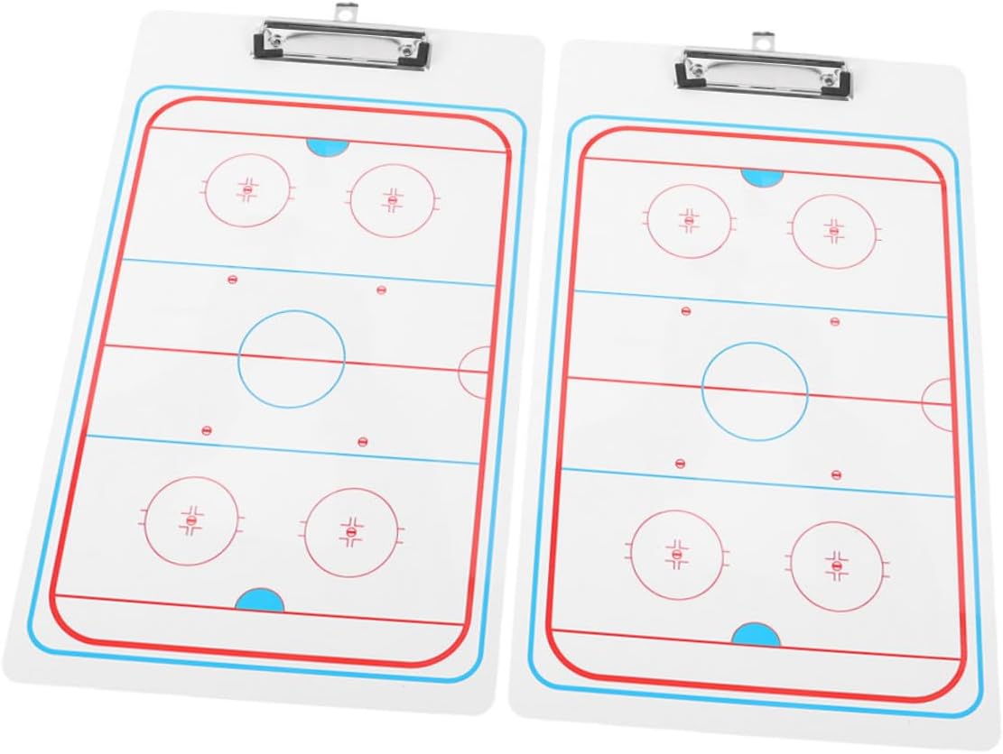2pcs Hockey Planning Clipboard Dry Erase Compact Ice Hockey Strategy Board for Lightweight and Portable Board