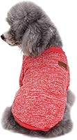 Vista 90 de Jecikelon - Ropa para mascotas, suéter suave, cálido y grueso, suéter de invierno para perros (talla S, color gris)