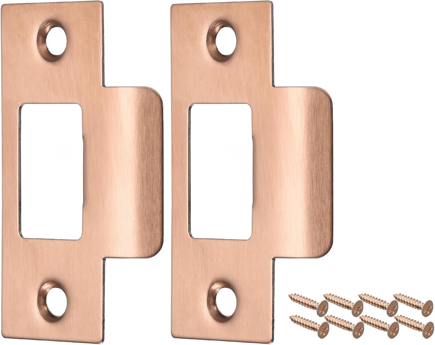 uxcell Door Strike Plate, 2Pcs 70mm x 40.3mm 304 Stainless Steel Latch Deadbolt Strike Plate for
