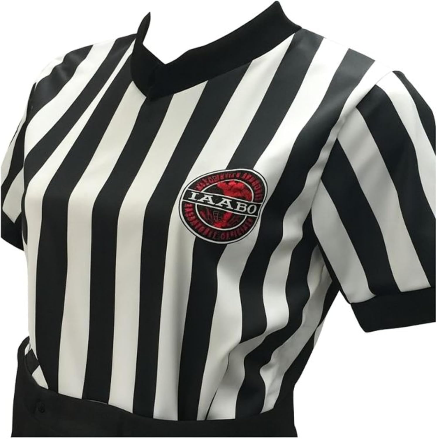 Smitty | I211-WFLS | IAABO Logo Mesh Fabric Women's Football/Basketball Referee Shirt Official Lacrosse with USA Flag