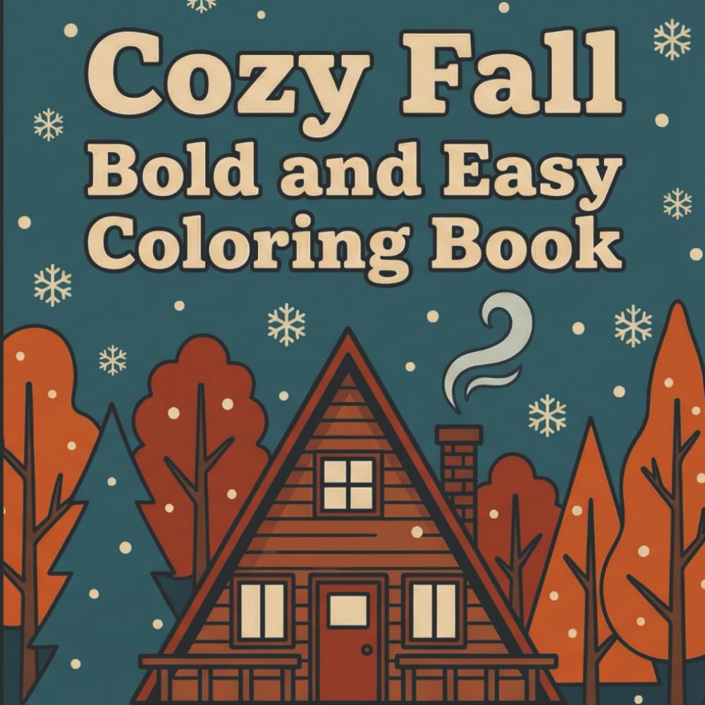 cozy fall bold and easy coloring book eddie valo: Embrace the Autumn Spirit with Simple Designs for Relaxation