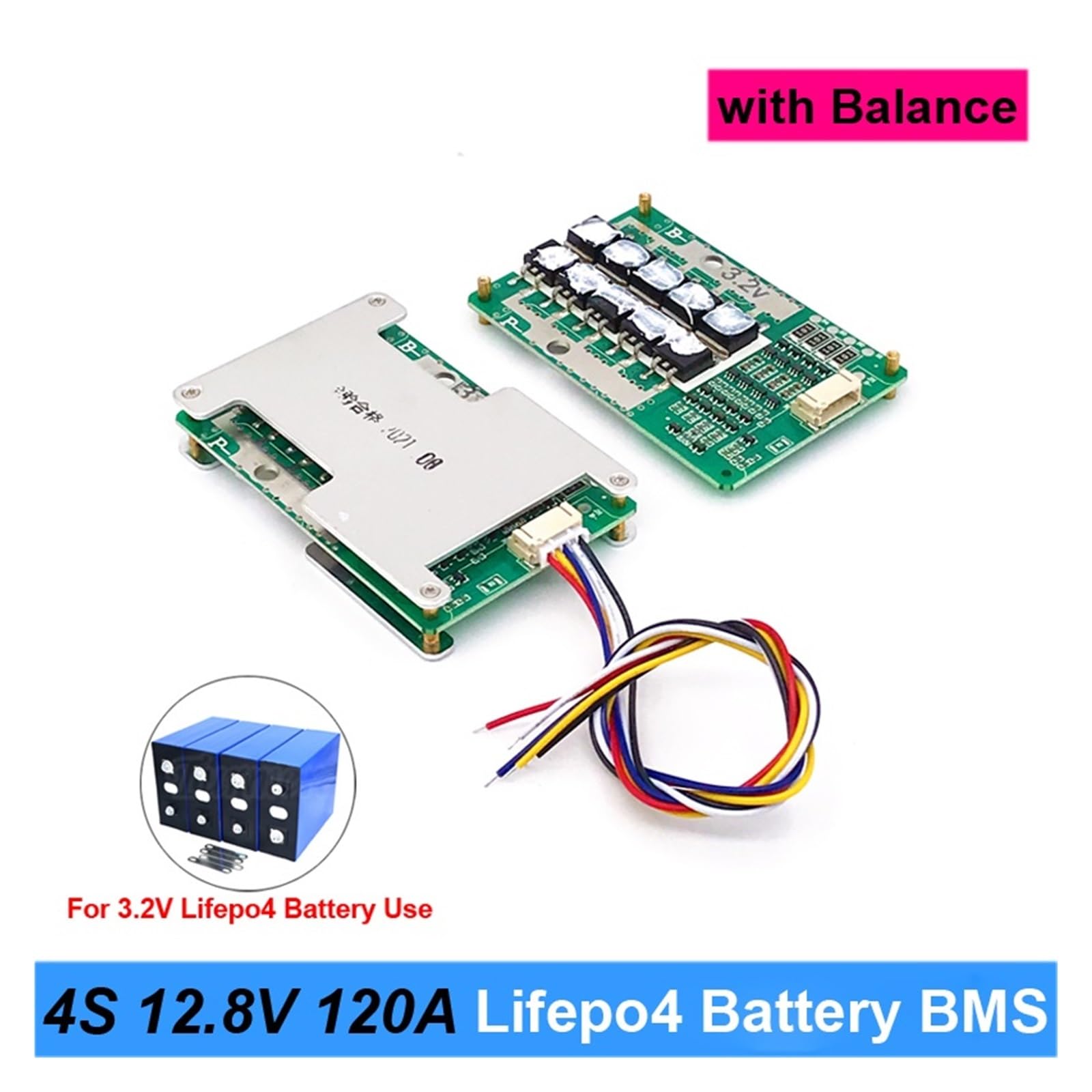 Płyta BMS, 4S 12.8V 120A równowaga bateria BMS równowaga chrona płyta dla 3.2V 100Ah 200Ah 280Ah 320Ah użycie baterii