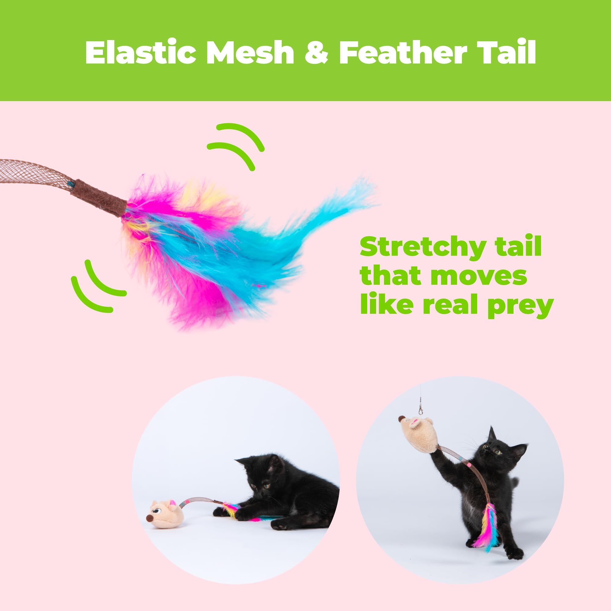 Catify by Best Pet Supplies Interaktives Katzenspielzeug, Plüschspielzeug, bewegungsaktiviertes und quietschendes Spielzeug mit amerikanischer Katzenminze für Katzen und Kätzchen
