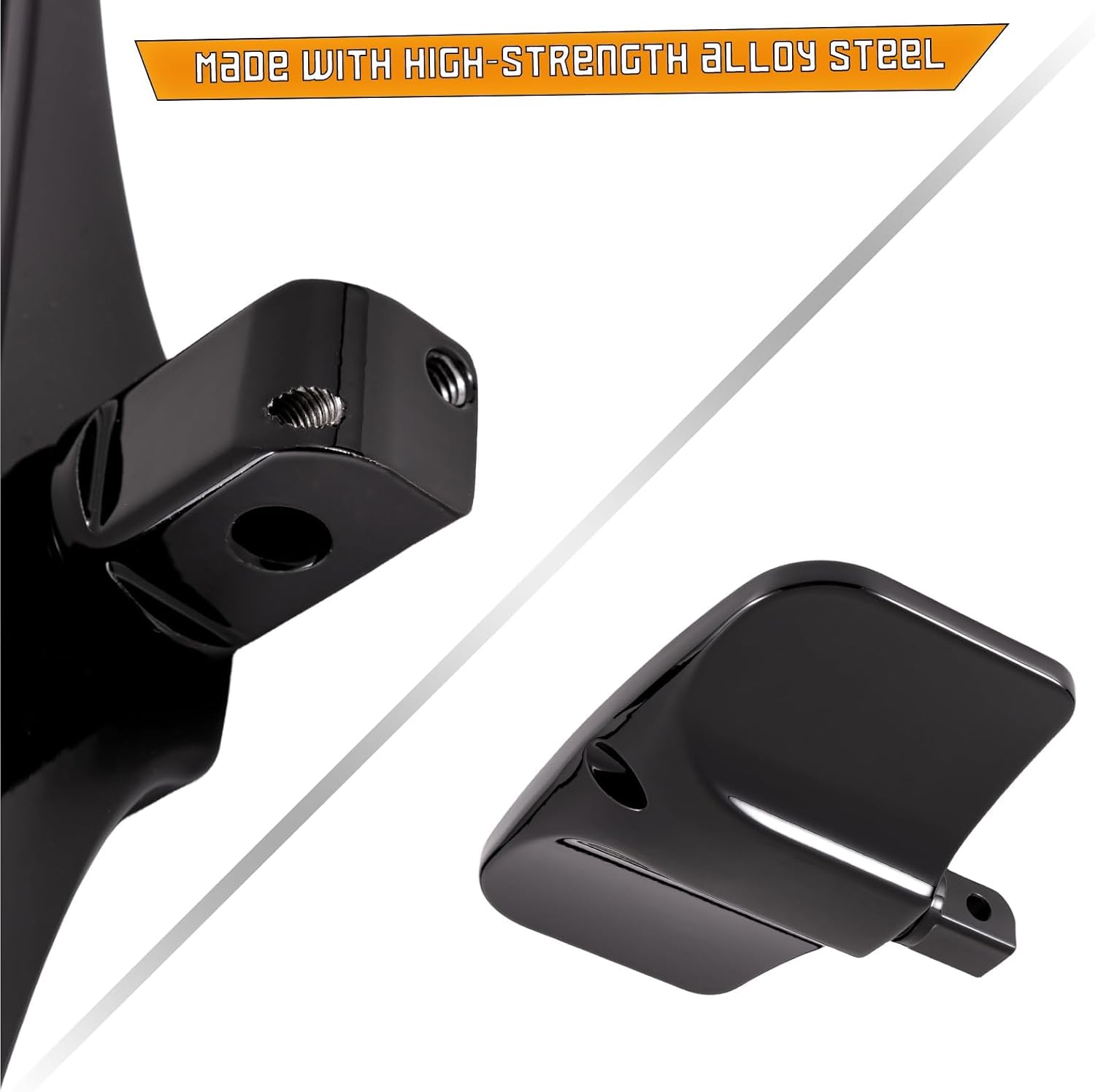 Kinglemc Rear Passenger Floorboard FootPeg Footboard for Kawasaki (Eagle 7.9 * 4.5", Black)