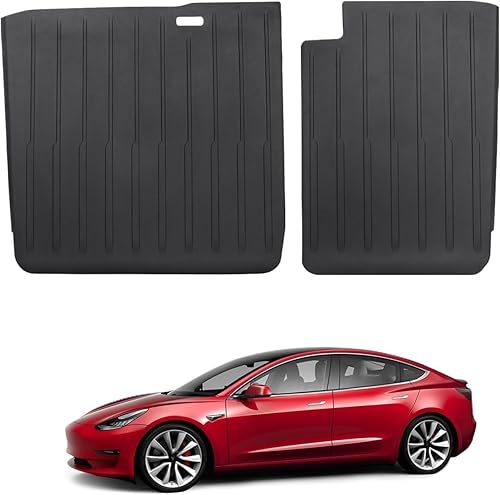 BASENOR 2017-2023 Tesla Model 3 - Funda trasera de asientos de segunda fila para todo tipo de clima, cubierta trasera de asiento trasero de