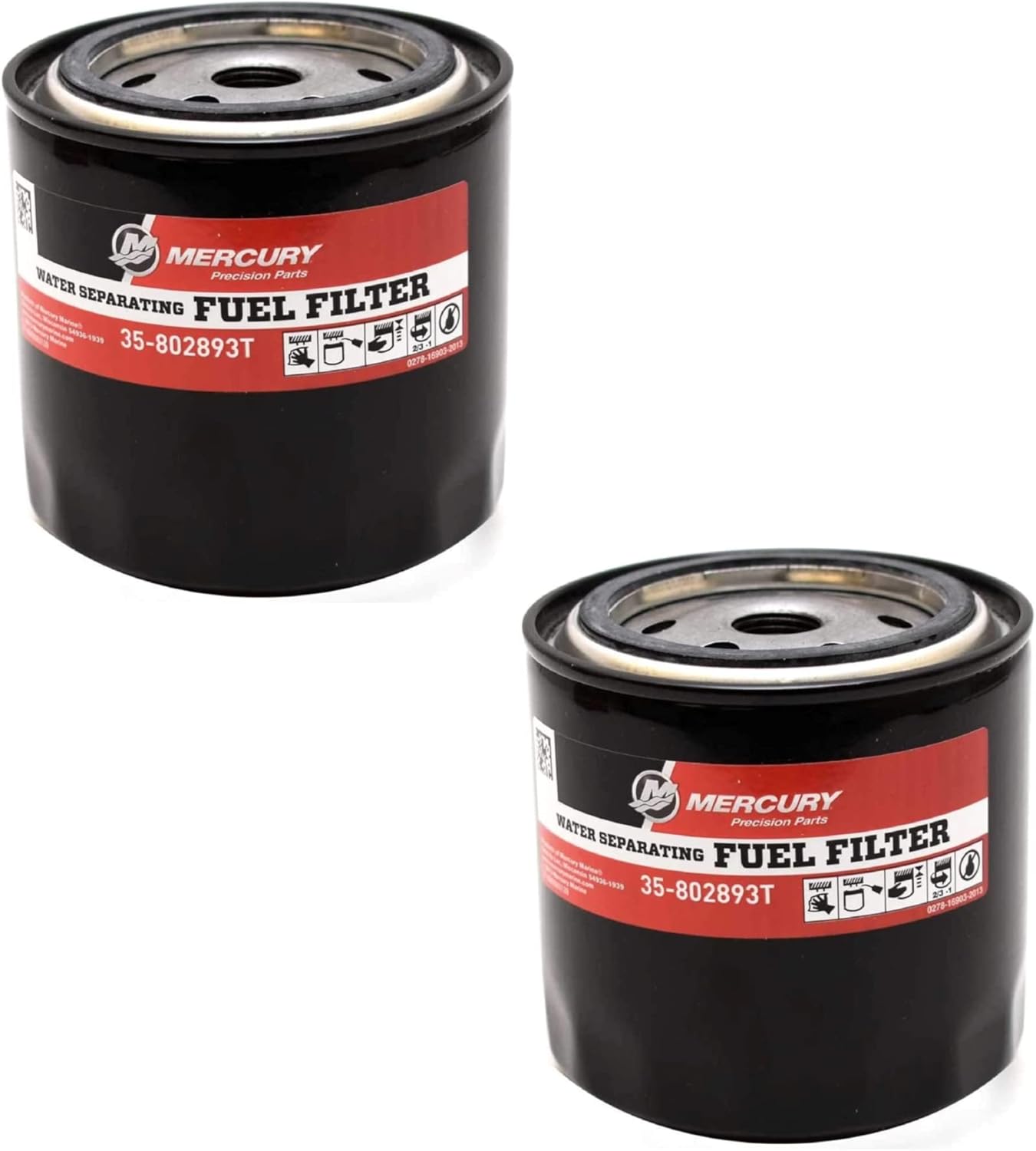 New OEM Water Separating Fuel Filter Set of 2 35-802893Tq