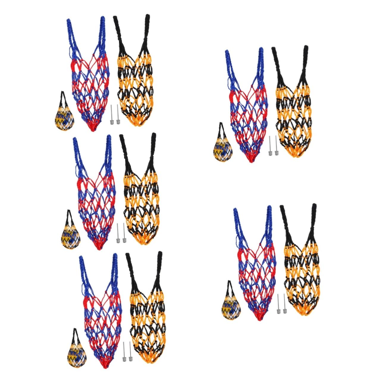 Yardwe 2st Tragbare Ballnetztasche Tragbare Balltasche Bälle Netzbeutel Fußball-containertasche Praktische Basketballtaschen Taschen Für Sportbälle Fußballbehältnisse Fußballtaschen Nylon