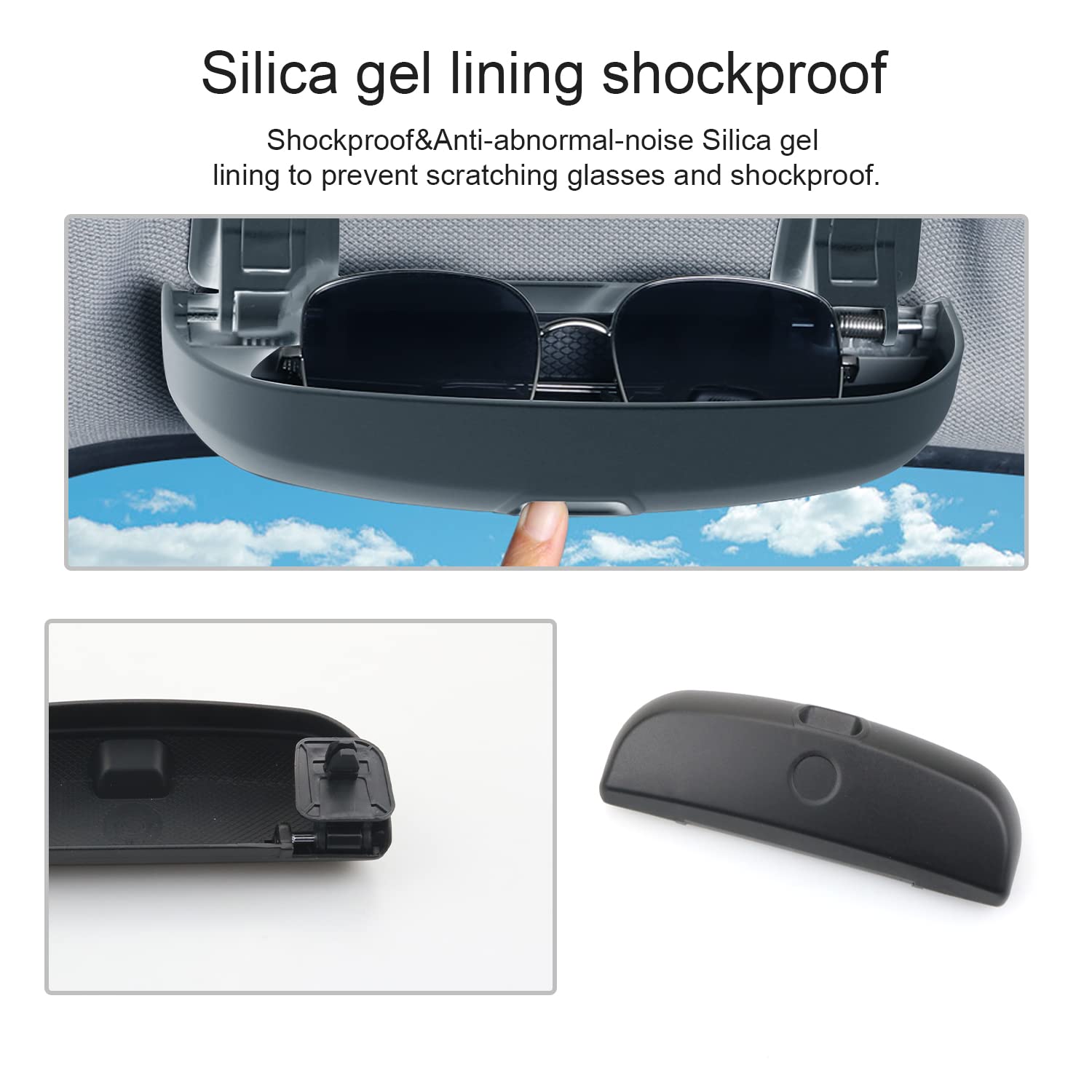 Custodia Porta Occhiali Da Sole Per Auto In ABS – Compatibile Con BMW F20/F30/G20 E Altri, Con Spugna Antiurto E Maniglia Sostitutiva