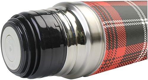 Miniatura 3 de Red Black Plaid Vacuum Thermos Christmas Tartan Check Insulated Water Bottle Stainless Steel Double Wall Flask Bottles, Sports Coffee Travel Mug Cup