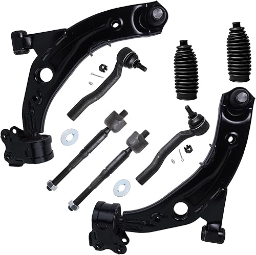 Miniatura 104 de Detroit Axle - Kit de suspensión frontal de 8 piezas para Chevy Aveo Aveo5 Pontiac G3 Wave Wave5 Suzuki Swift+ 2 brazos de control inferiores con