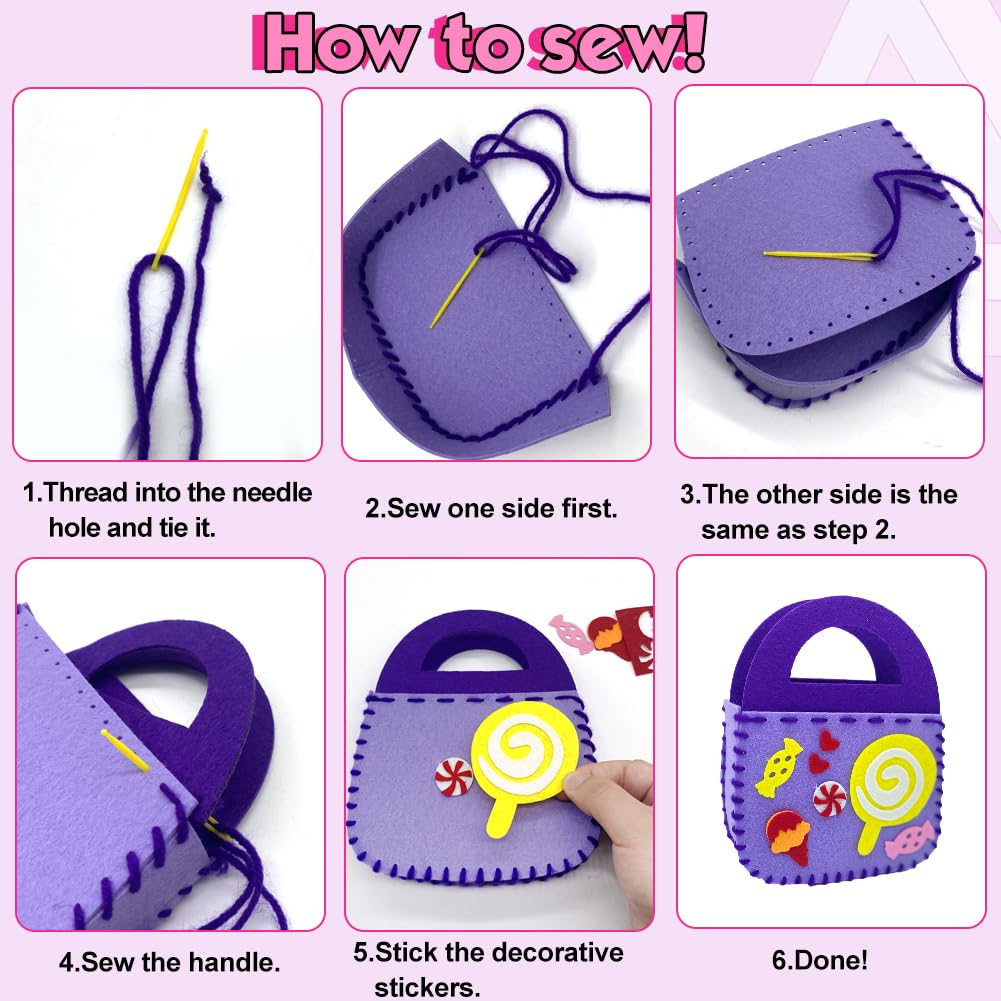 Cosysparks Kit de couture en feutre pour enfants, lot de 12 kits de couture monstres pour enfants pour débutants, loisirs créatifs, cadeau éducatif avec outils de couture pour garçons et filles