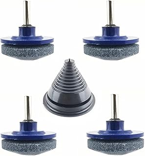 Mufern Balanceador de lâmina de cortador Afiador Cortador de grama Trator Conjunto de ferramentas para jardim Jardim Conjunto de peças 4 Afiador de cortador de grama + 1 Balanceador de lâmina de co