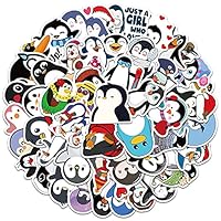 TMZELOA 50 Stück Kleintieraufkleber, Pinguin Stickers Aufkleber, Pinguin verschiedene süße Aktionen Thema Aufkleber, DIY Dekorations Aufklebers für Laptop, Fahrrad