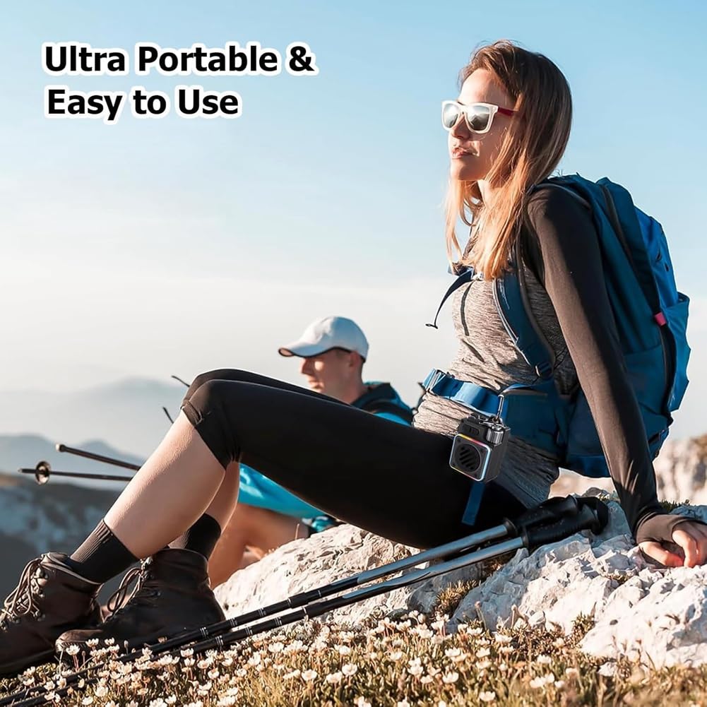 Enceinte Bluetooth Mini Portable pour la Musique en Plein Air, Appels Mains, Lecteur de Musique MP3 pour, Les Voyages, Le Camping et la Randonnée