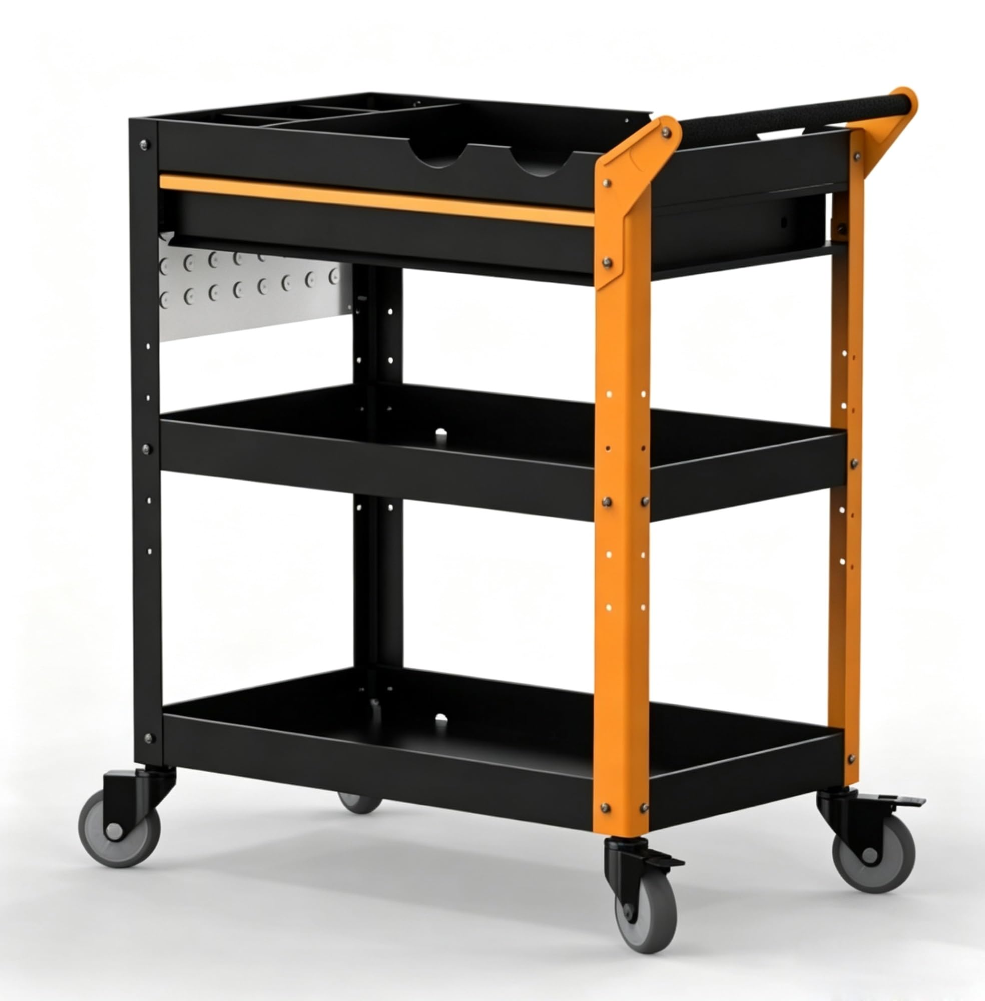 Mechanic Rolling Tool Cart With Parts Drawer Garage Hardware