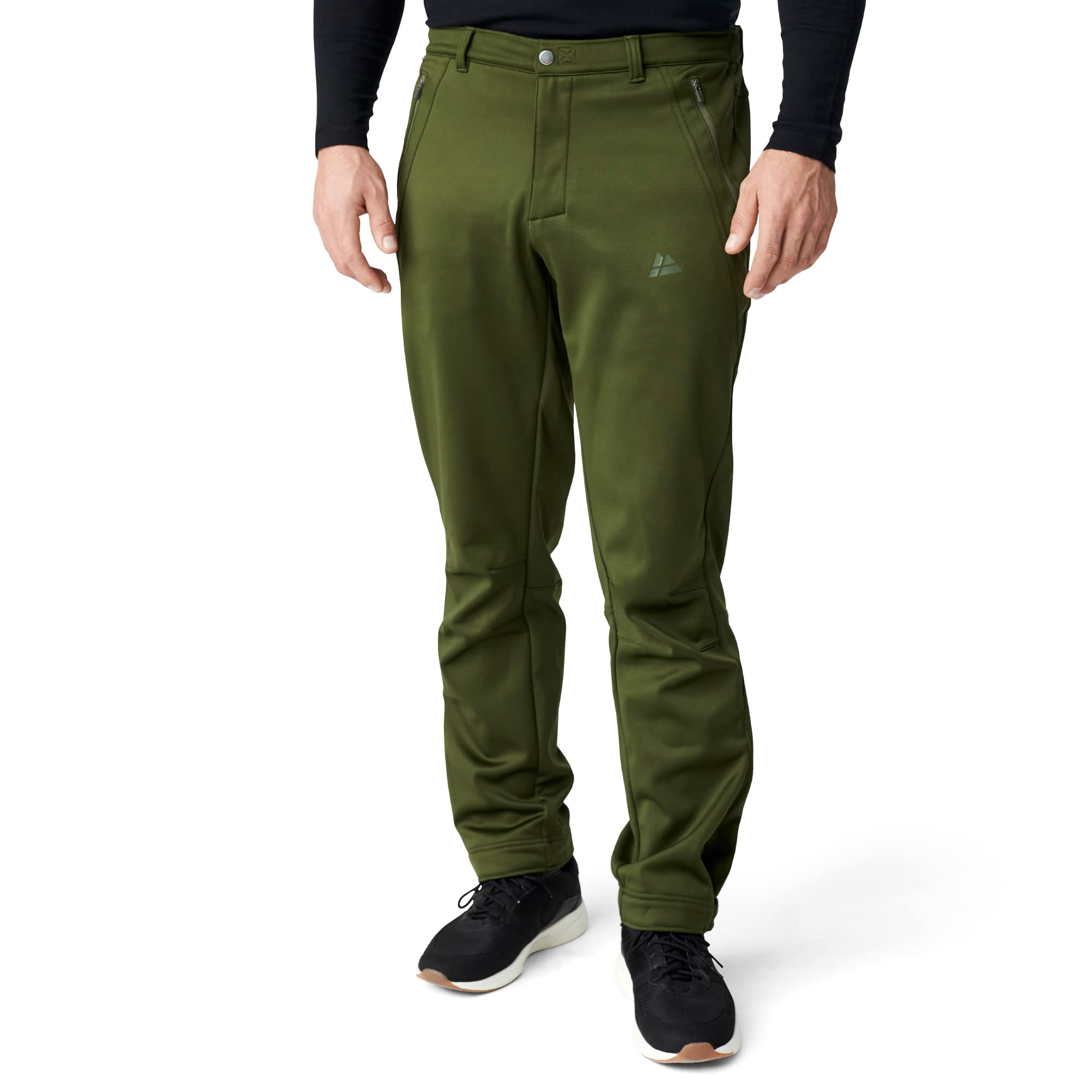 DANISH ENDURANCEMen's Softshell Trousers, Outdoor Trousers with Fleece Lining, Breathable, Weatherproof, for Men