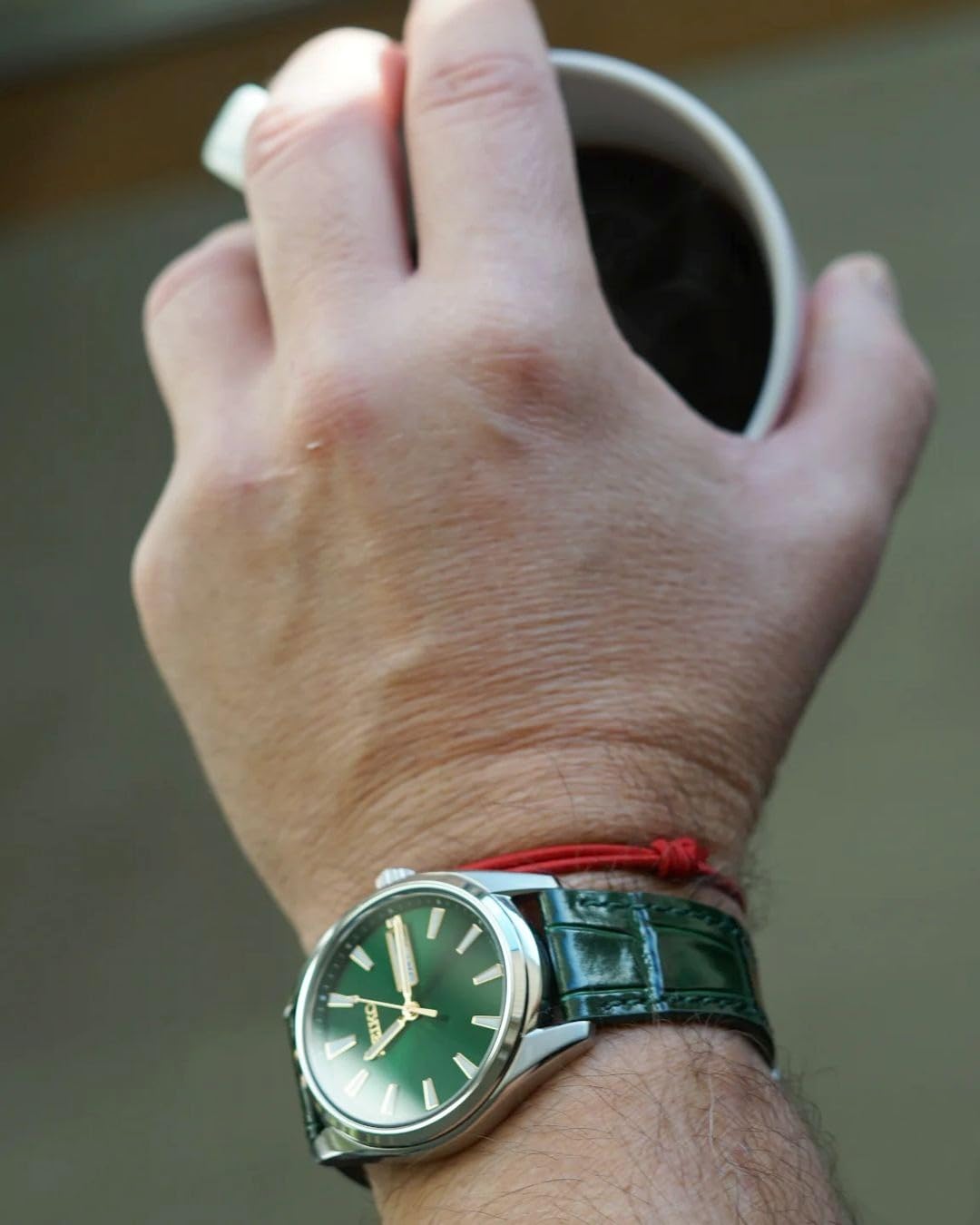 Bracelet de montre en cuir d'alligator, bracelet de montre en cuir véritable à ouverture rapide 18 mm, 19 mm, 20 mm, 21 mm et 22 mm pour hommes et femmes.