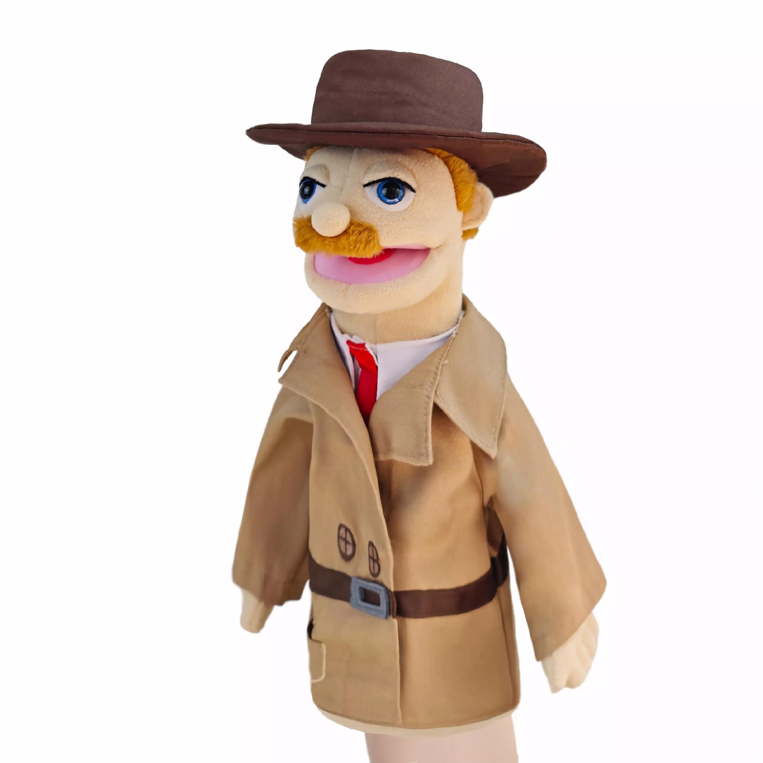 LOMTRATS Theater Hand Puppets for kids,Includes Teacher, policeman, farmer, pirate, detective - Image 3