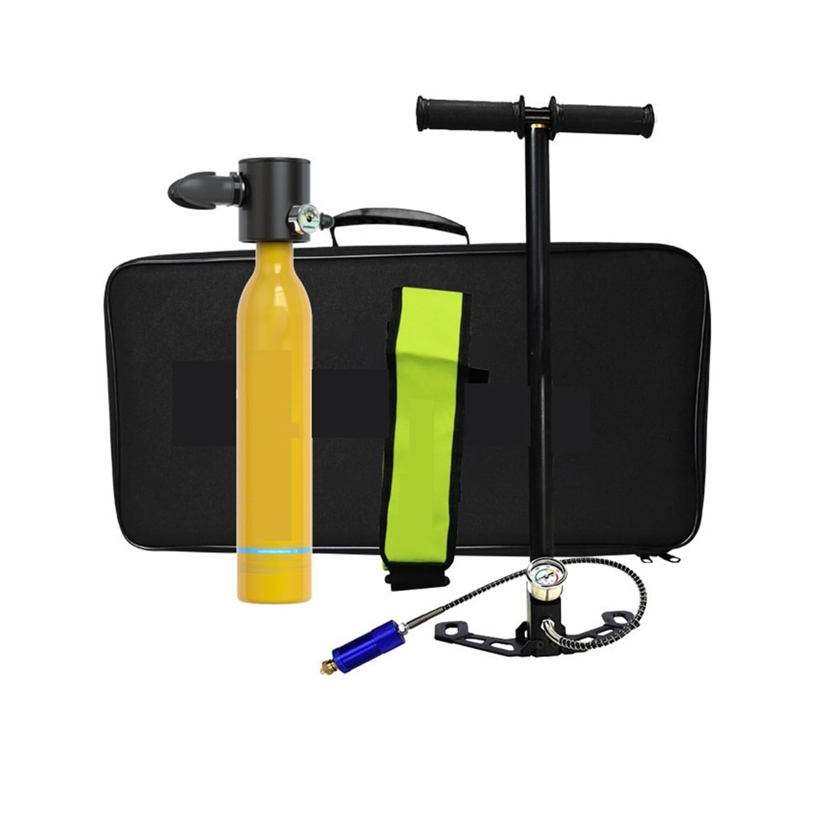 Portable Dive Cylinder, 0.5L Oxygen Cylinder, with 10-15 Minutes Capability Adult Swimming Equipment ，Diving Gear(Giallo)