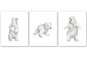 Polar Bear Watercolor Wall Art - Adorn Your Home with Arctic Ambiance