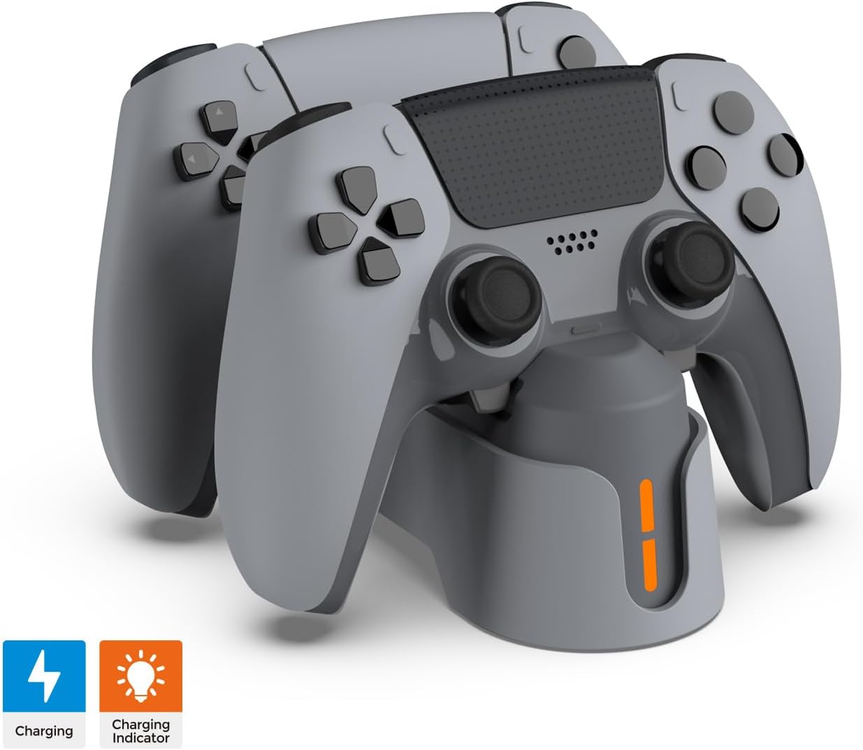 Dual Charging Dock for PS5 Controllers, Compatible with PS5 DualSense & DualSense Edge Elite Controllers, Dual Slot Charger with Blue-Orange LED Charging Indicator, USB-Powered from PS5 Console 5 61Uckc2llPL. AC SL1500